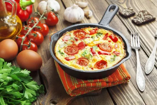 Domatesli Omlet