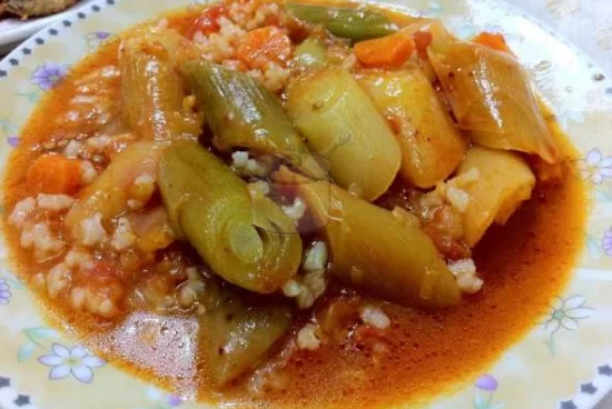 Fırında Zeytinyağlı Pırasa